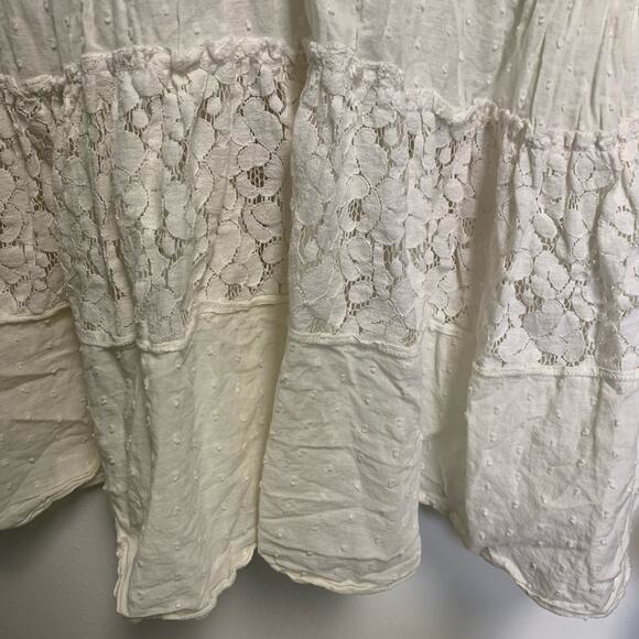 Anna-Kaci California White Cream Lace Cotton Blend Boho Sleeve Maxi Dress XL - Picture 5 of 7